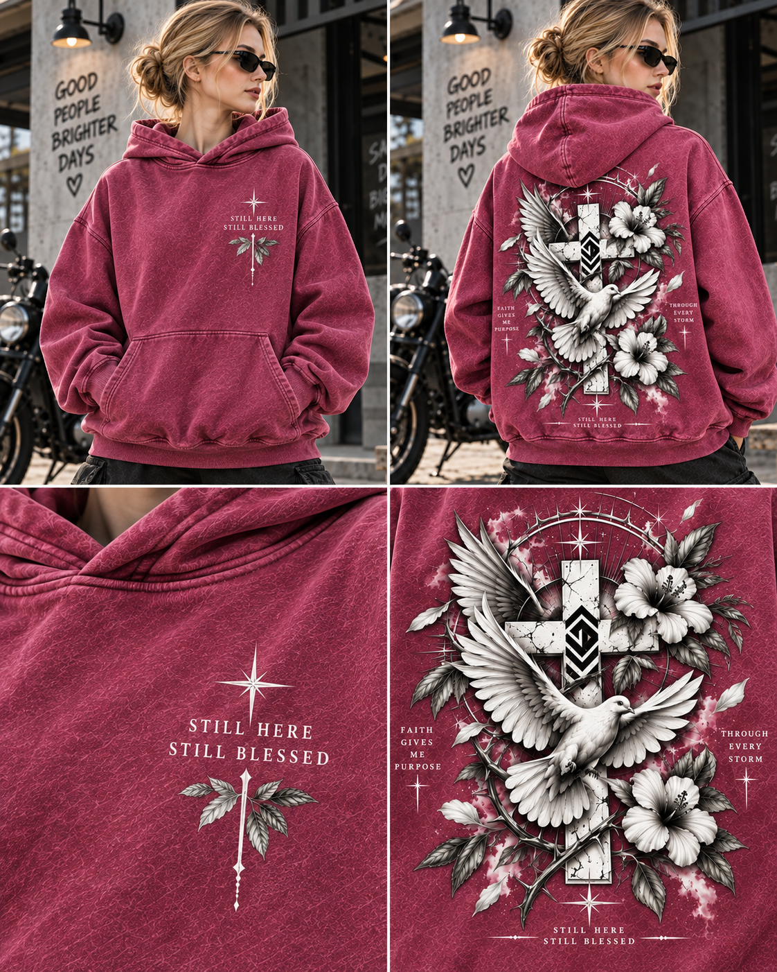 Faith Still Blessed – Vintage Dove Hoodie