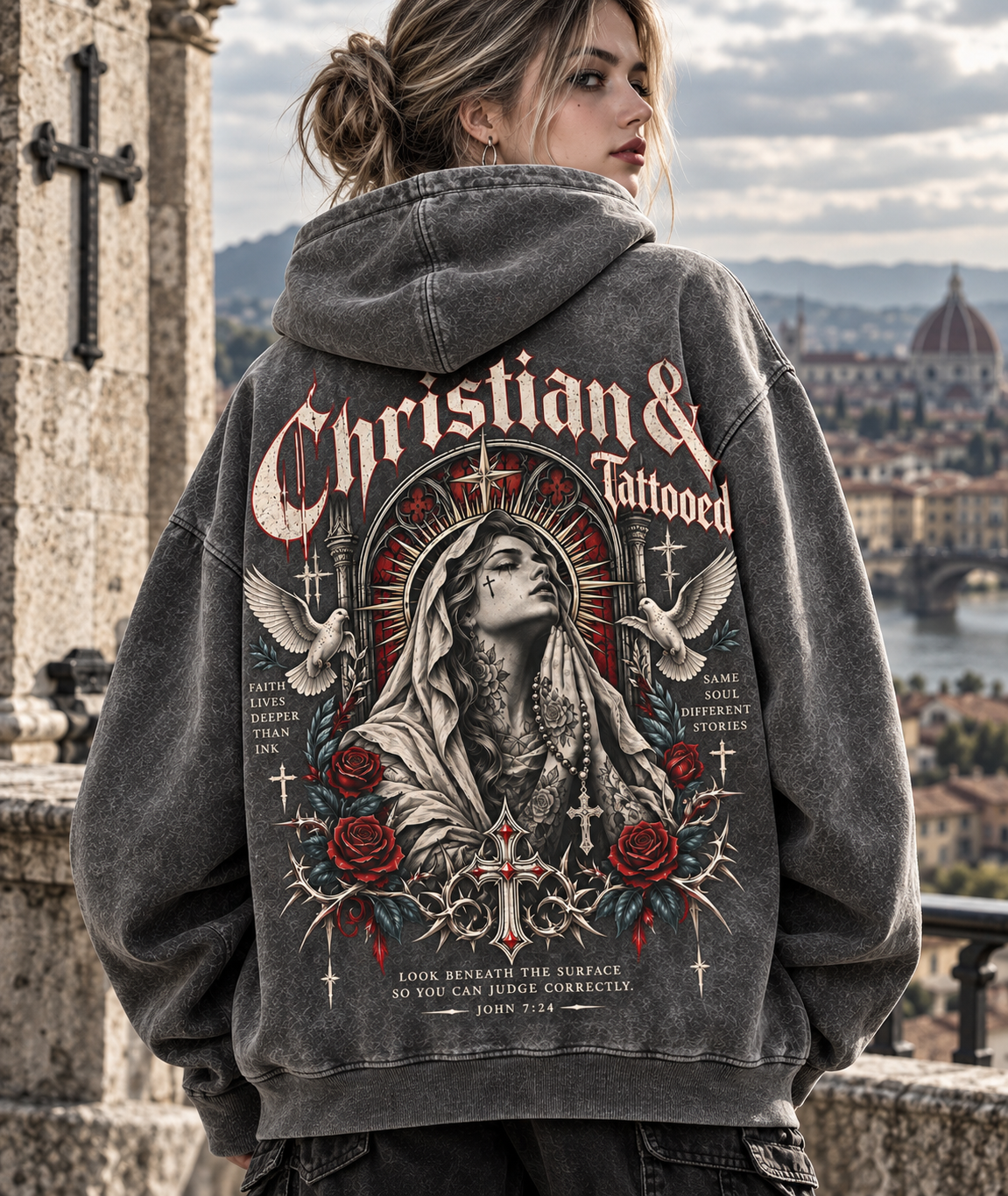 Christian & Tattooed Vintage Hoodie – Faith & Ink