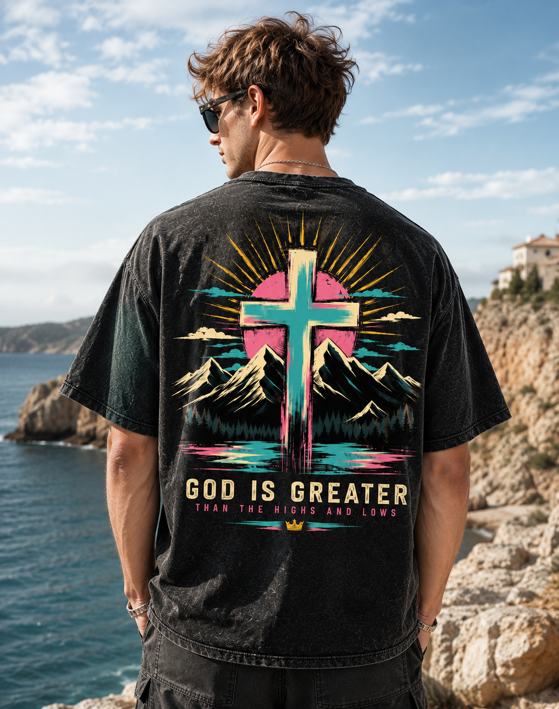 God Is Greater Vintage Cross Tee
