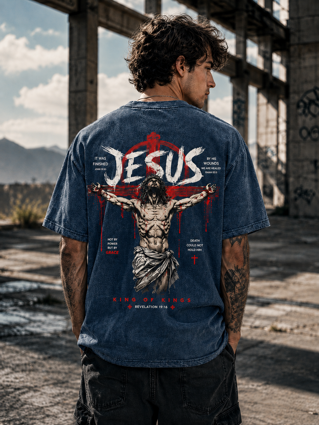Vintage Jesus Graphic Oversized T-Shirt – Unisex