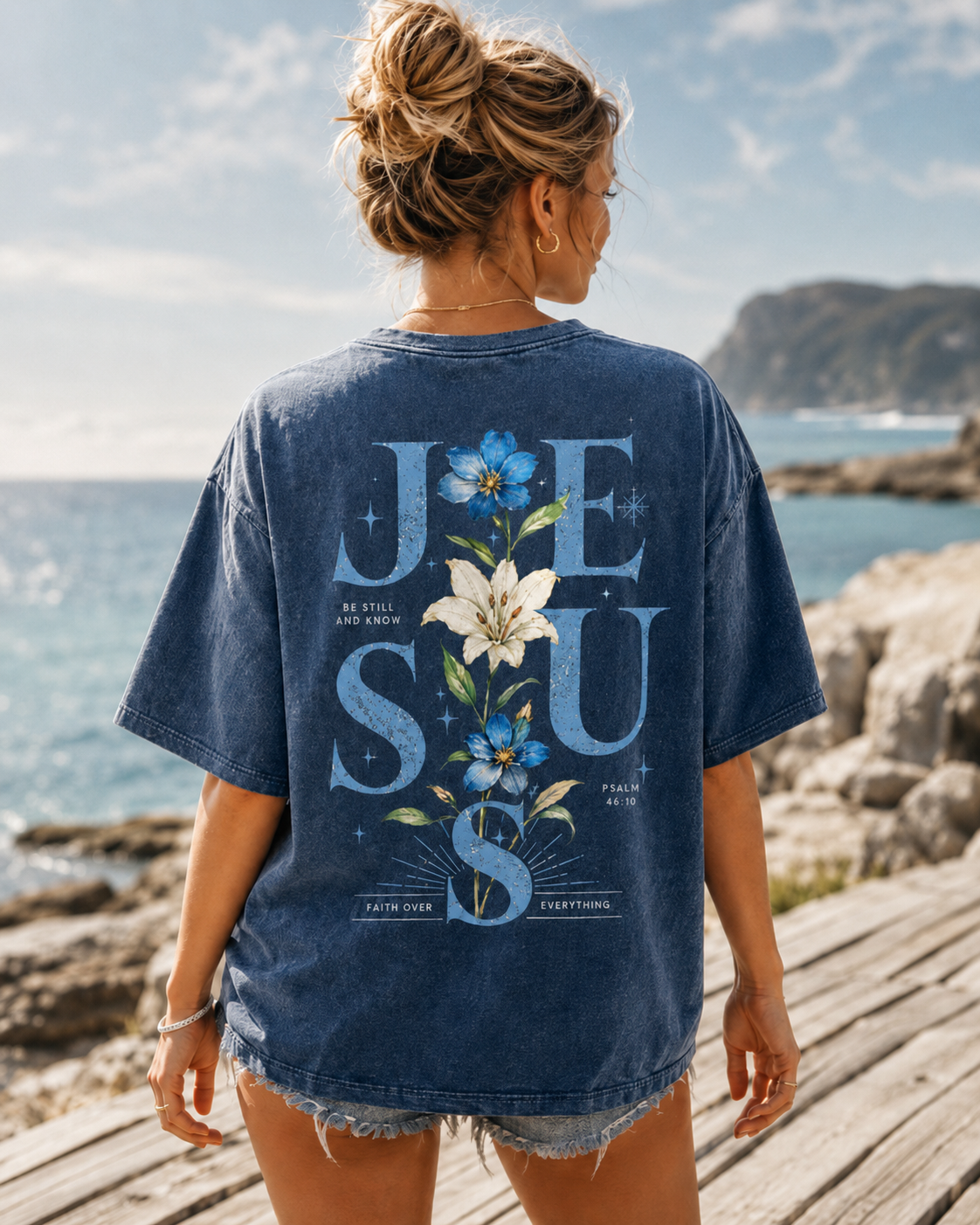 Vintage Jesus Floral Graphic Tee