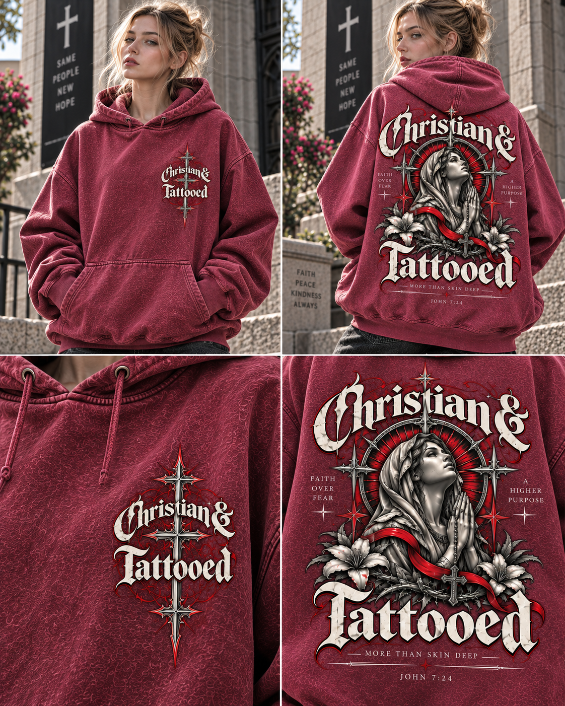 Christian & Tattooed – Vintage Faith Hoodie