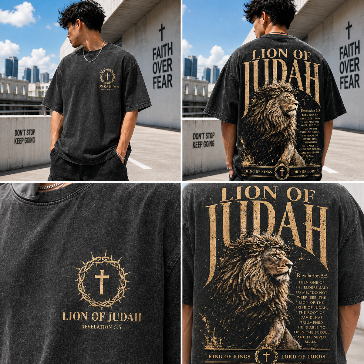 Lion of Judah – Vintage Olive Tee