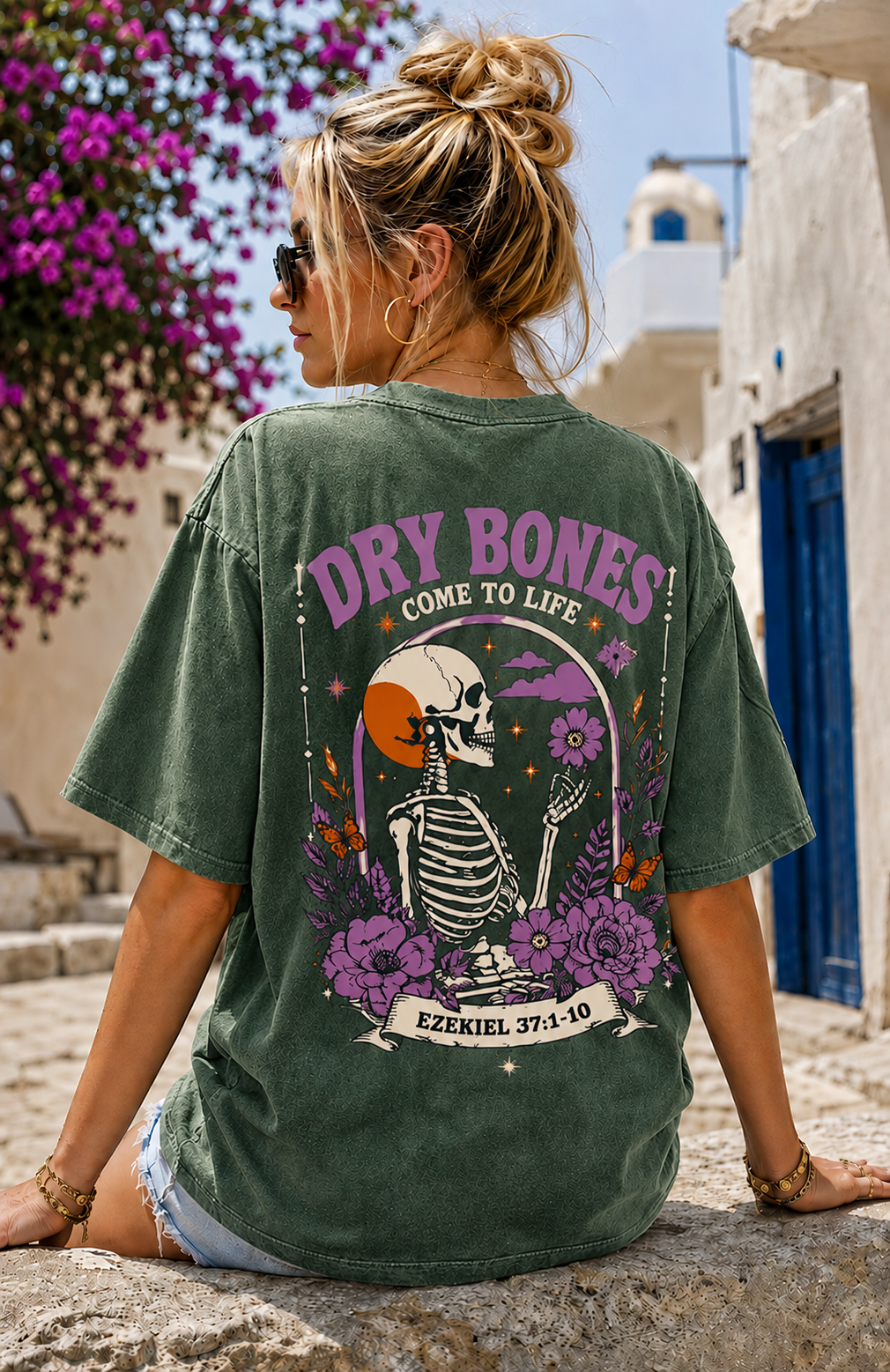 Washed Vintage “Dry Bones” Graphic Tee