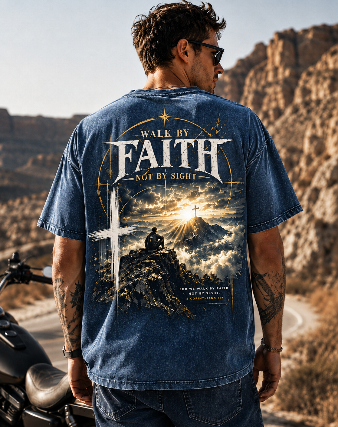 Walk By Faith Vintage Graphic T-Shirt