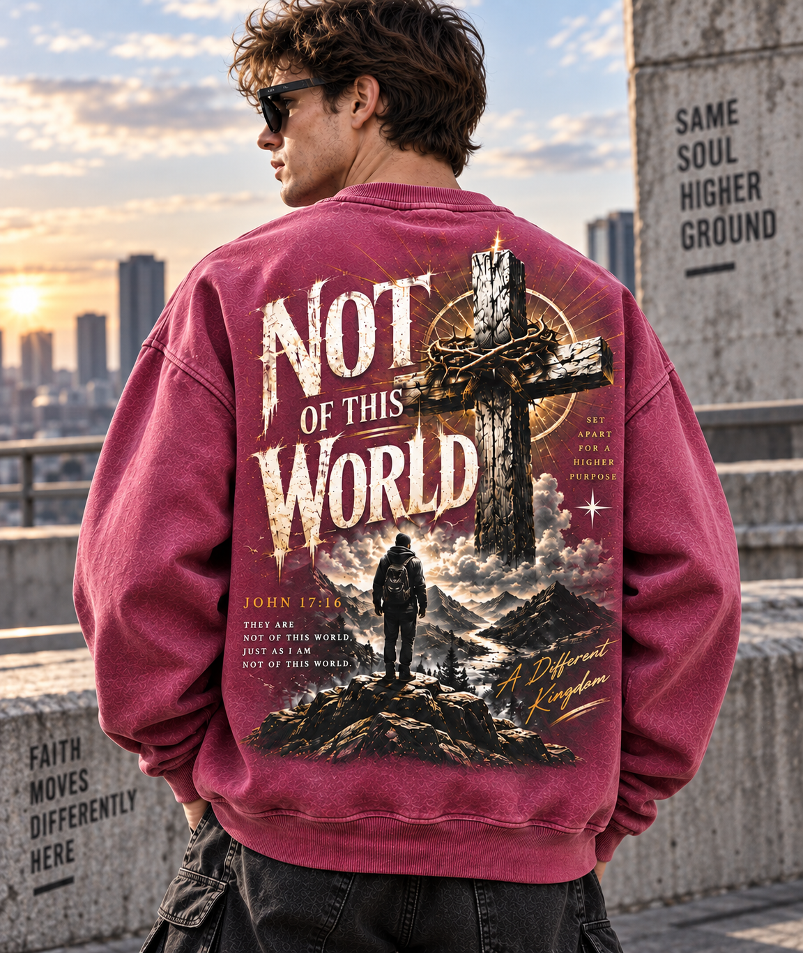 Not of This World – Vintage Faith Sweatshirt