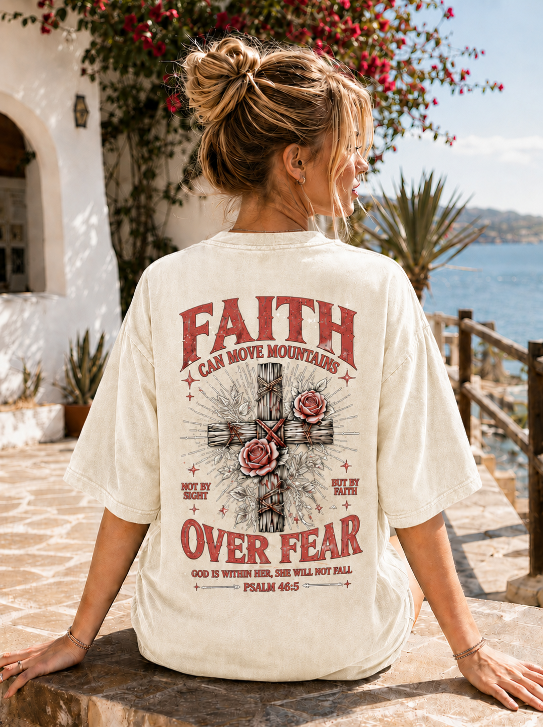 Faith Over Fear Vintage Washed T-Shirt
