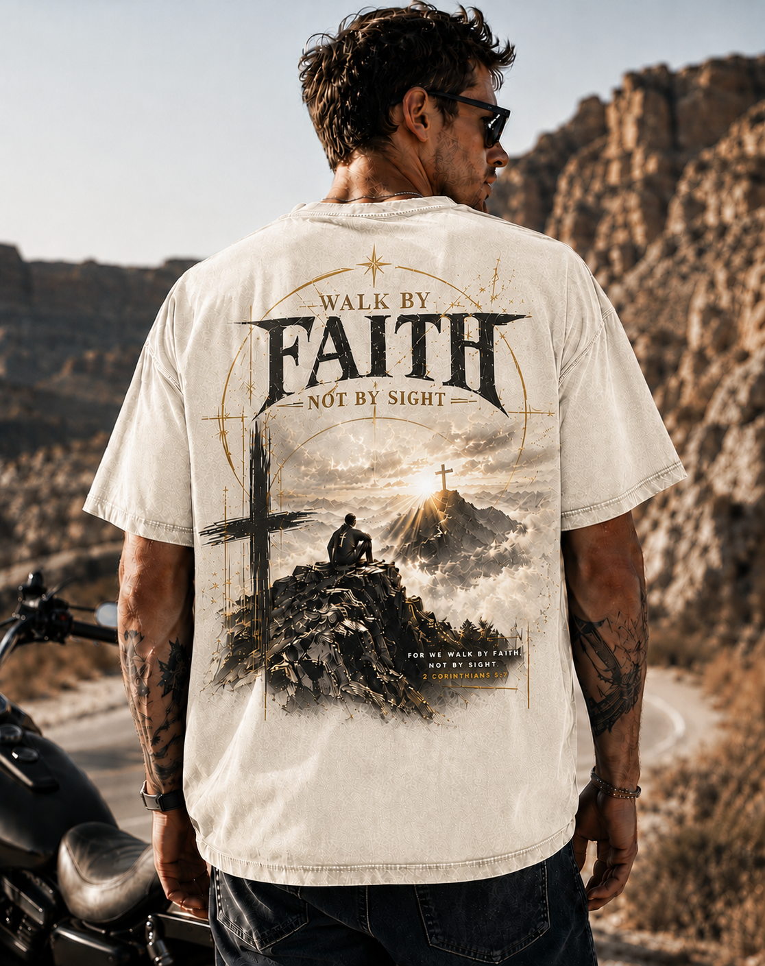 Walk By Faith Vintage Graphic T-Shirt