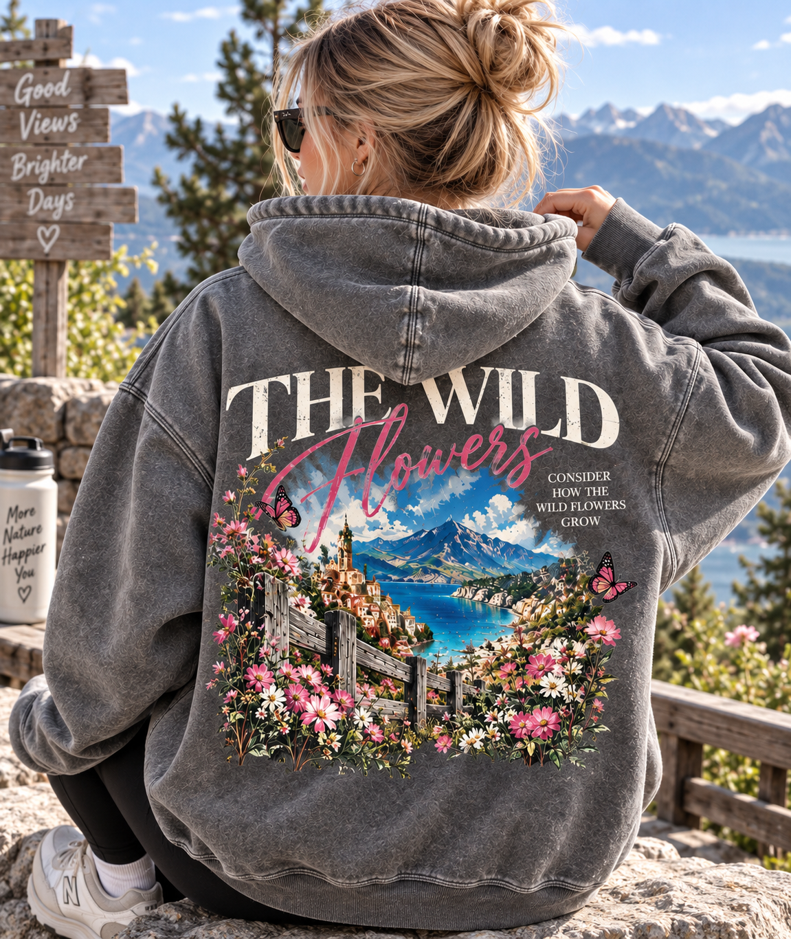 The Wild Flowers Vintage Wash Hoodie