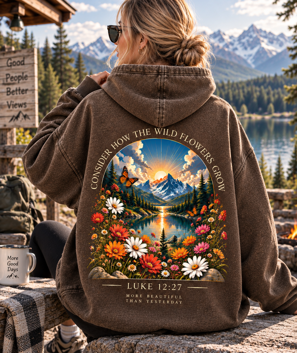 Wildflower Luke 12:27 Hoodie