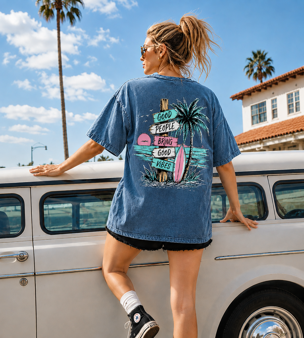 GOOD VIBES WASHED TEE