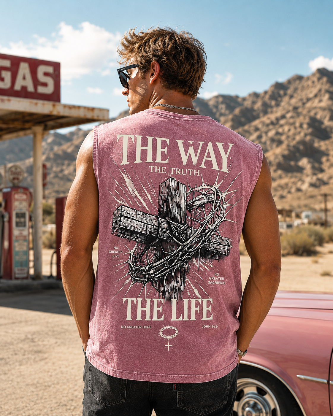 Washed Black “The Way, The Truth, The Life” Tank Top