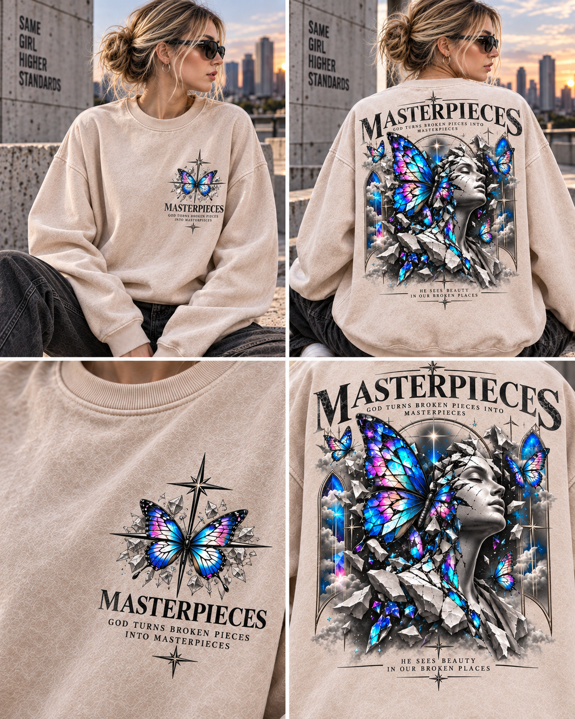 Masterpieces Butterfly Vintage Sweatshirt