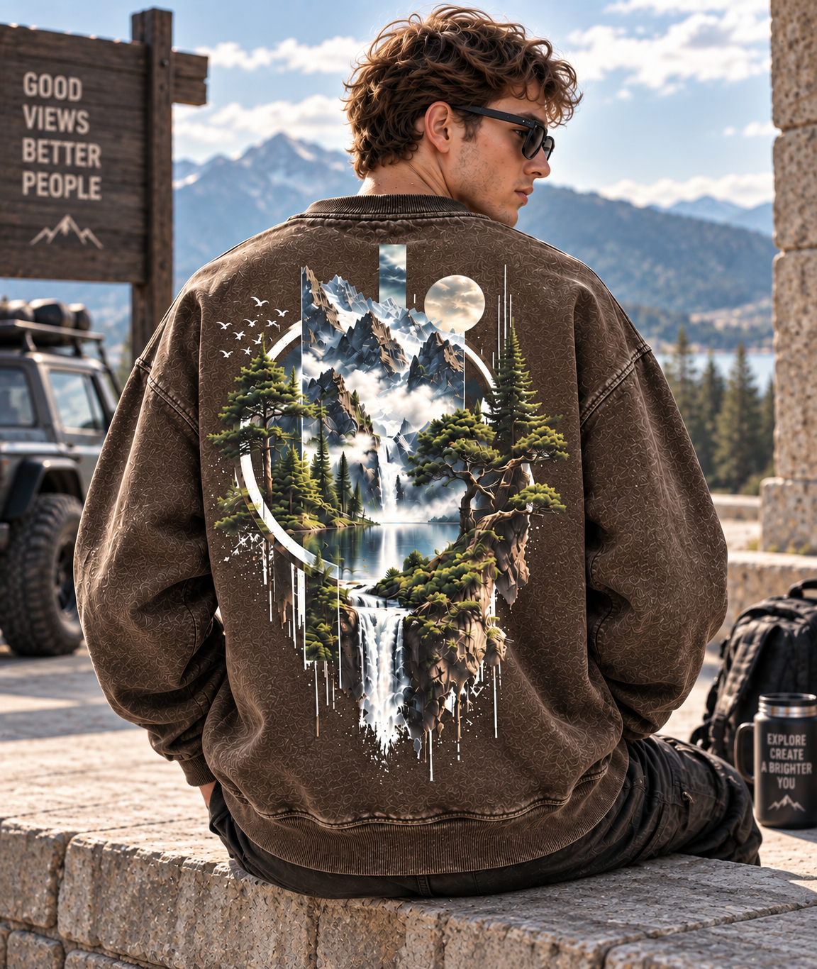Higher Ground Mountain Vintage Sweatshirt