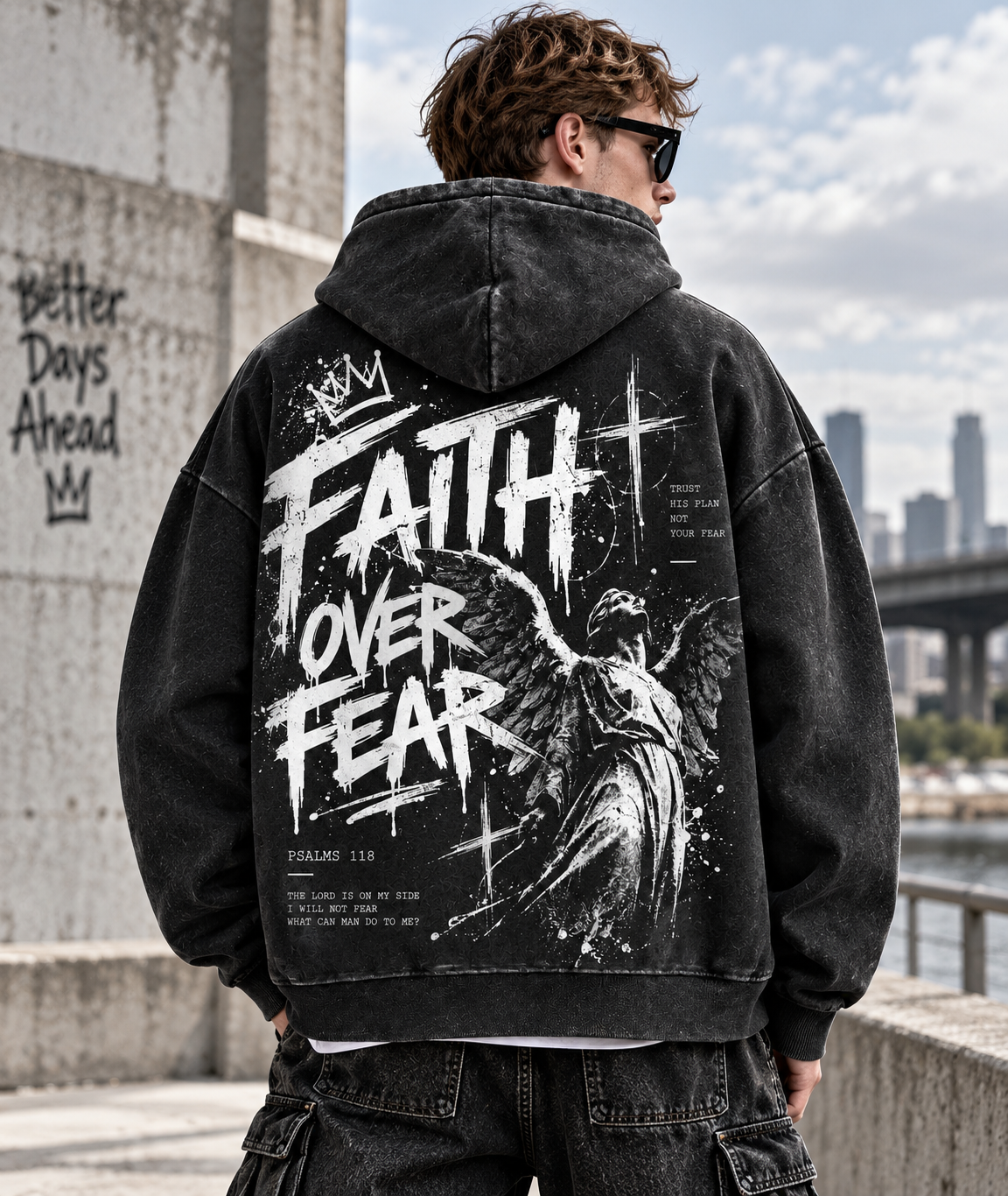 Faith Over Fear – Vintage Wash Hoodie