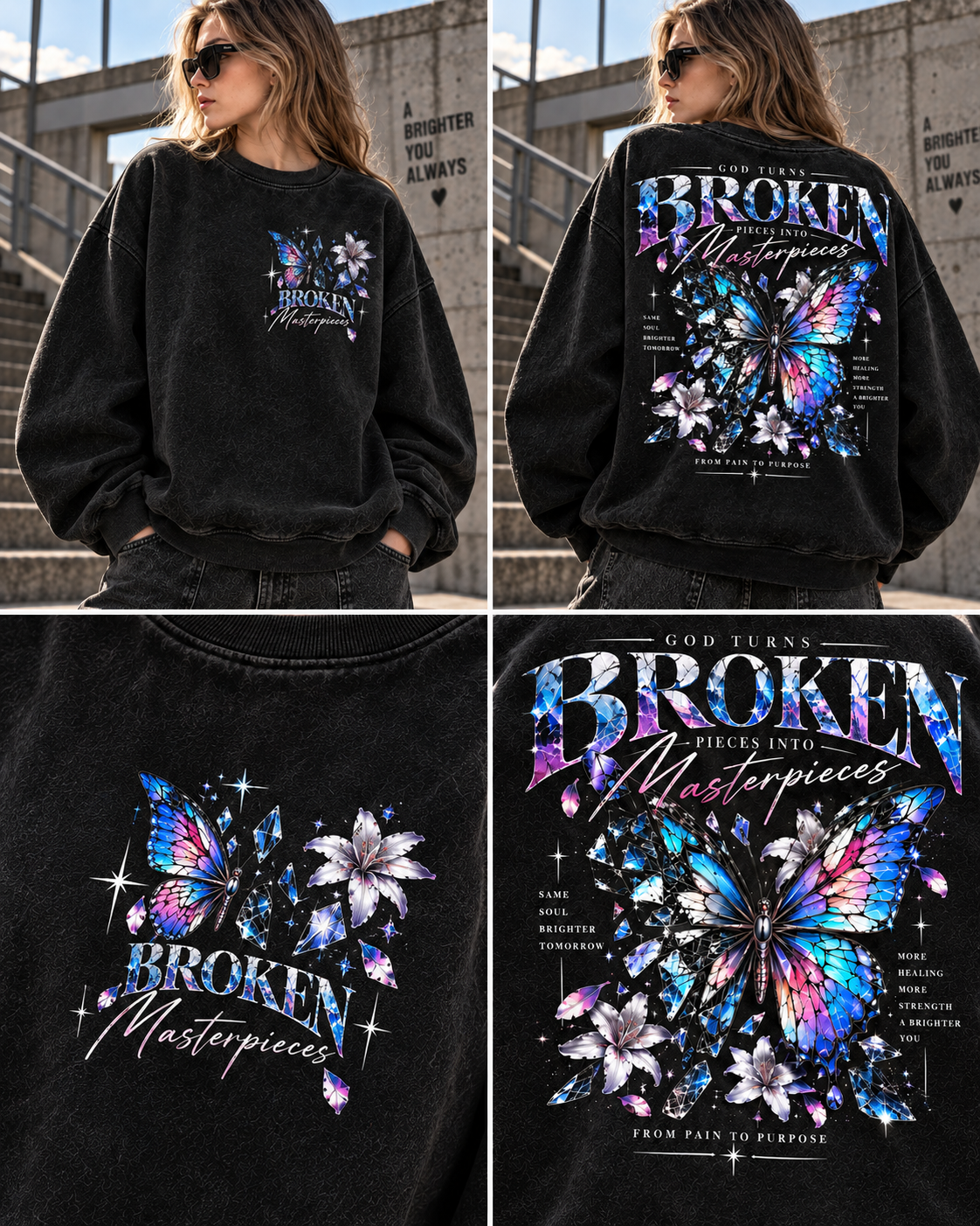 Broken Masterpieces – Butterfly Vintage Sweatshirt