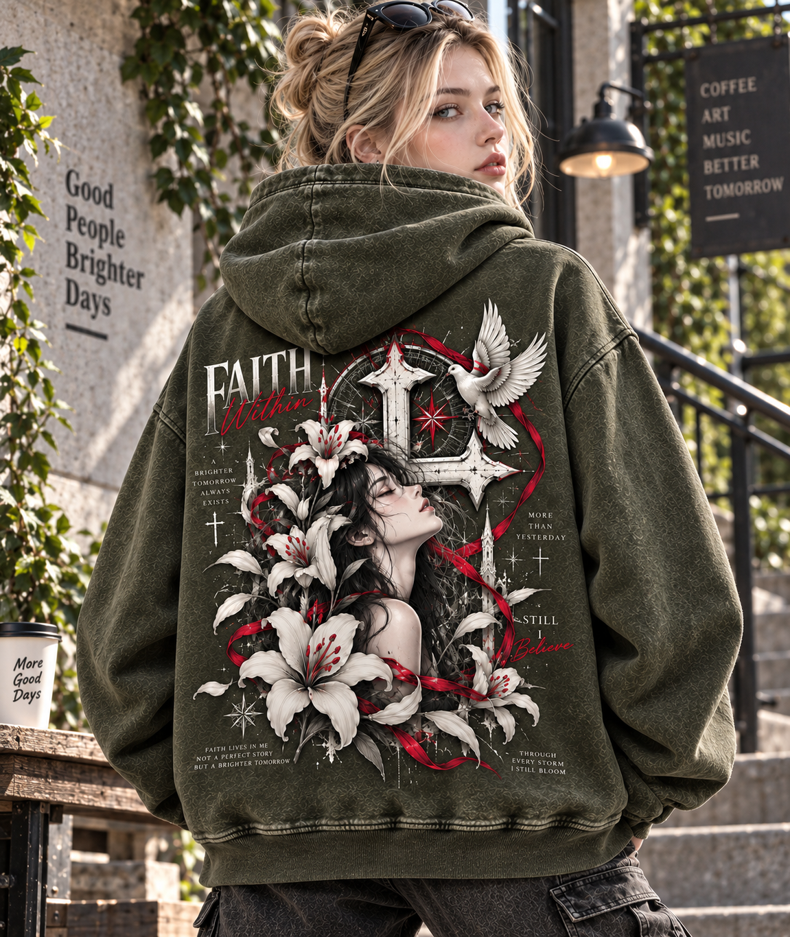 FAITH WITHIN – Vintage Gothic Hoodie