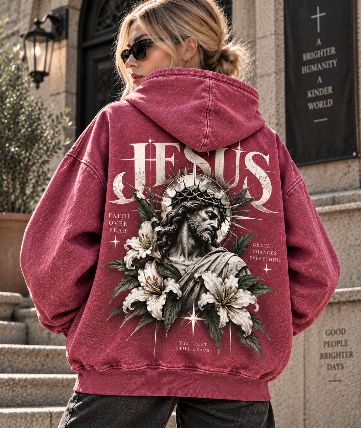 JESUS Faith Over Fear Vintage Hoodie
