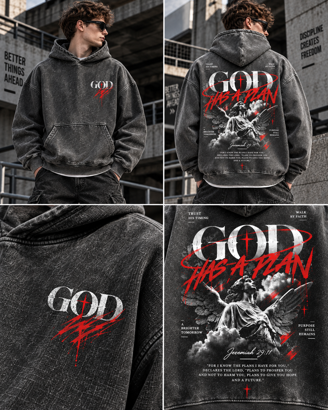 God Has A Plan – Vintage Faith Hoodie