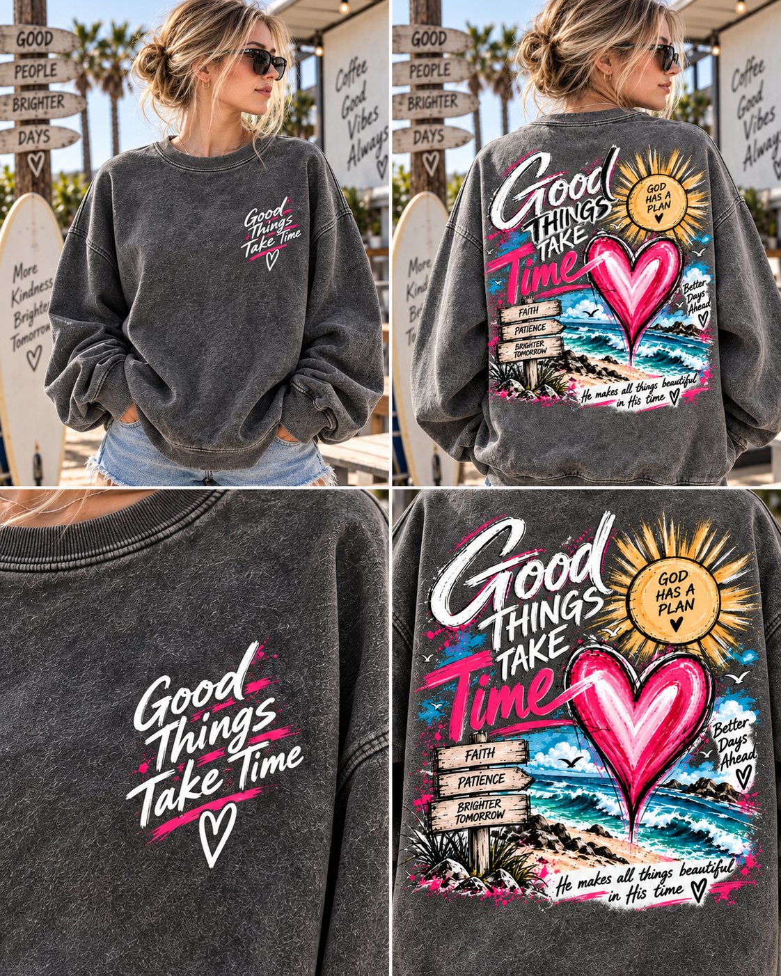 Good Things Take Time – Faith & Hope Vintage Sweatshirt