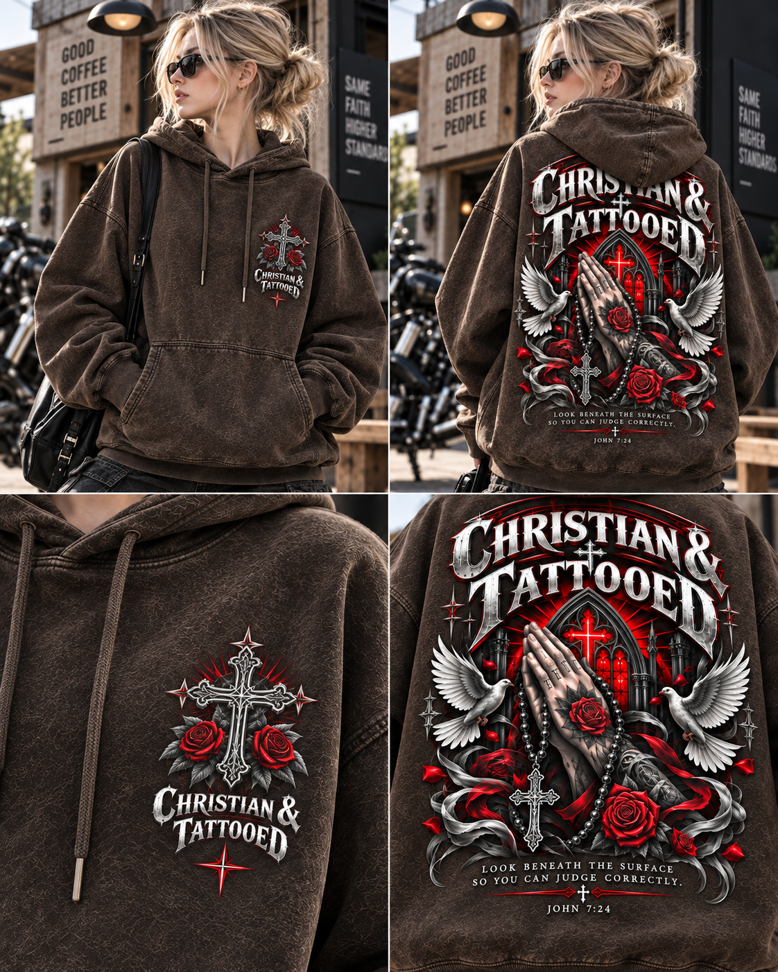 Christian & Tattooed – Vintage Faith Hoodie