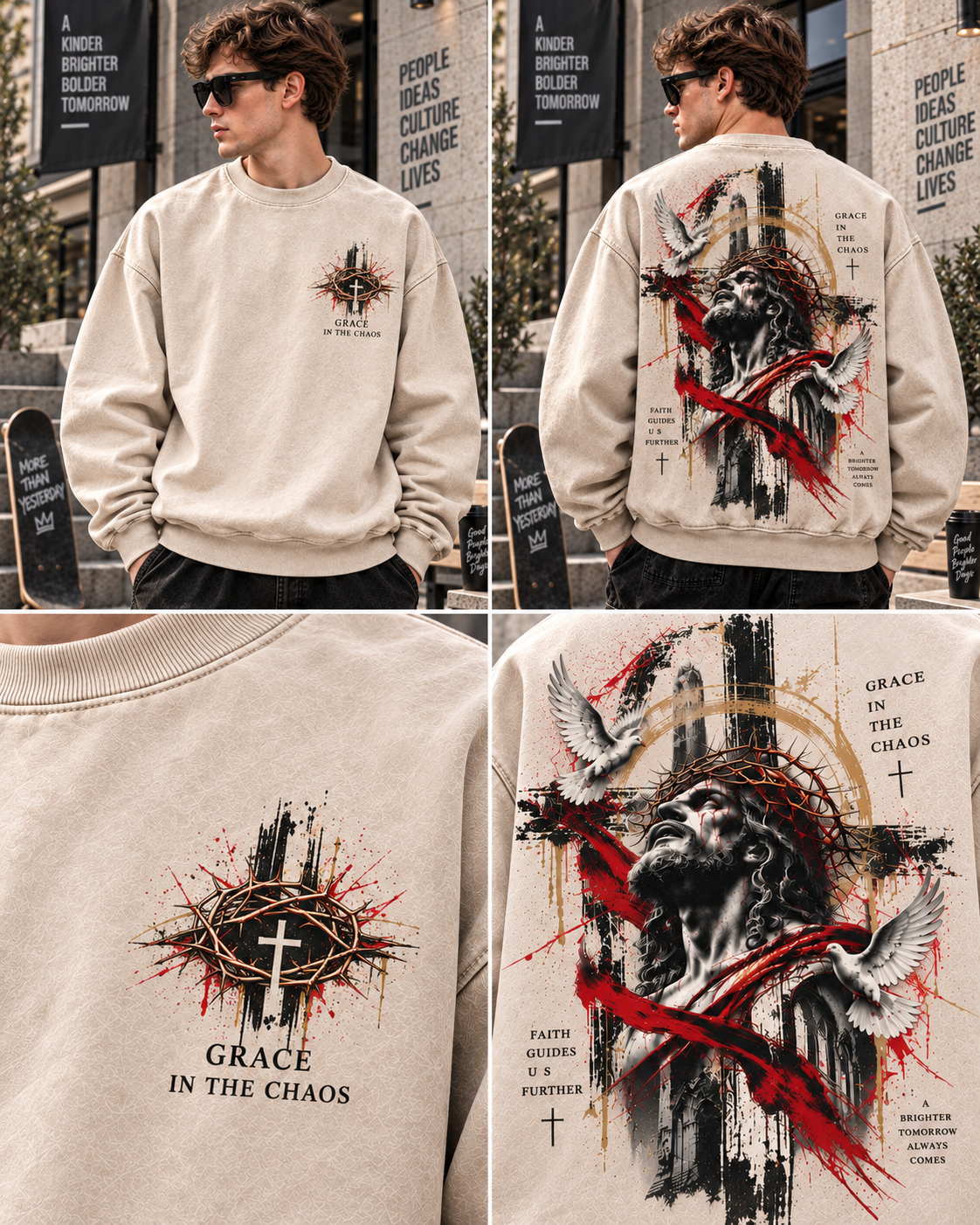 Grace in the Chaos – Vintage Faith Sweatshirt