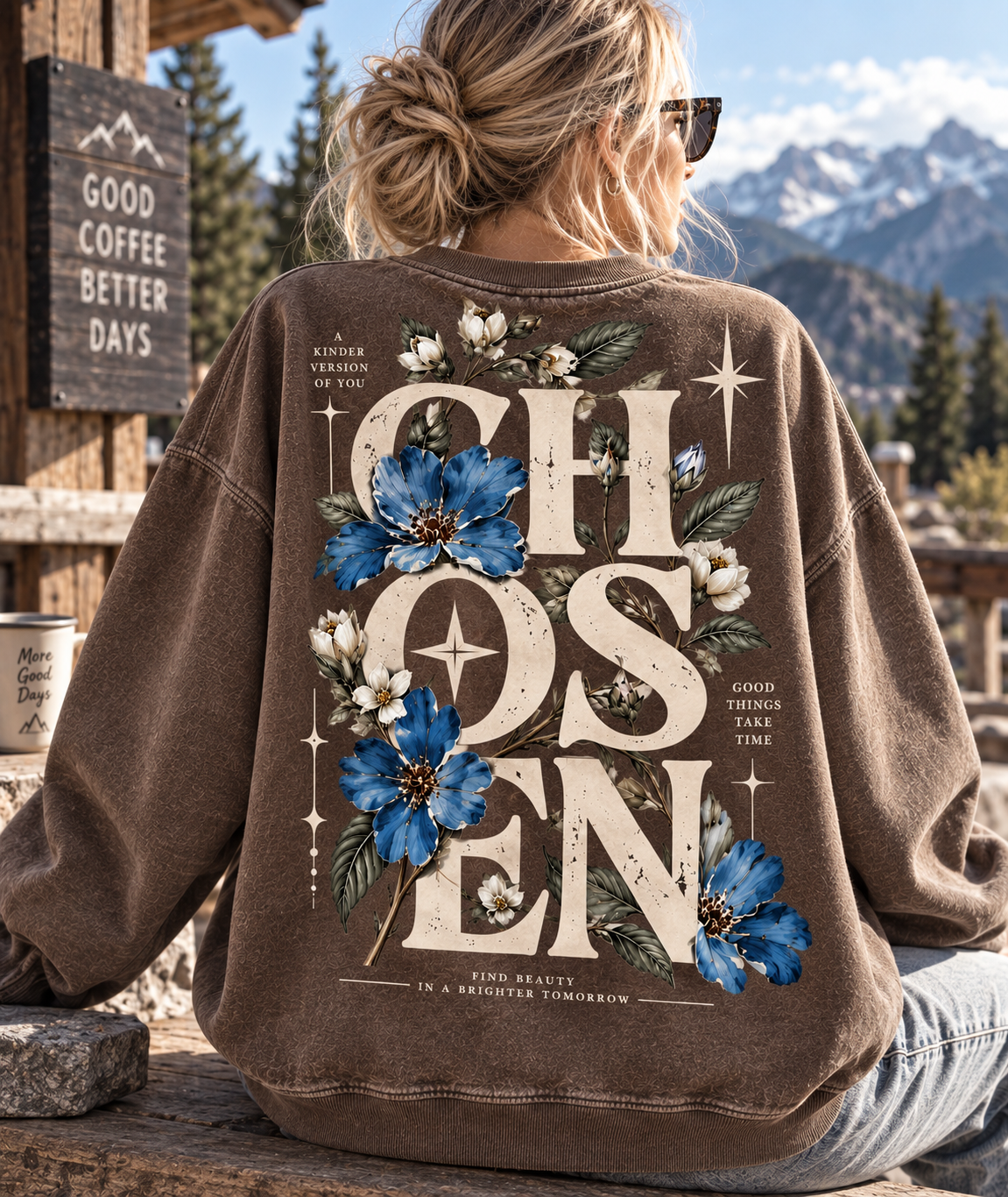 CHOSEN Floral Vintage Sweatshirt