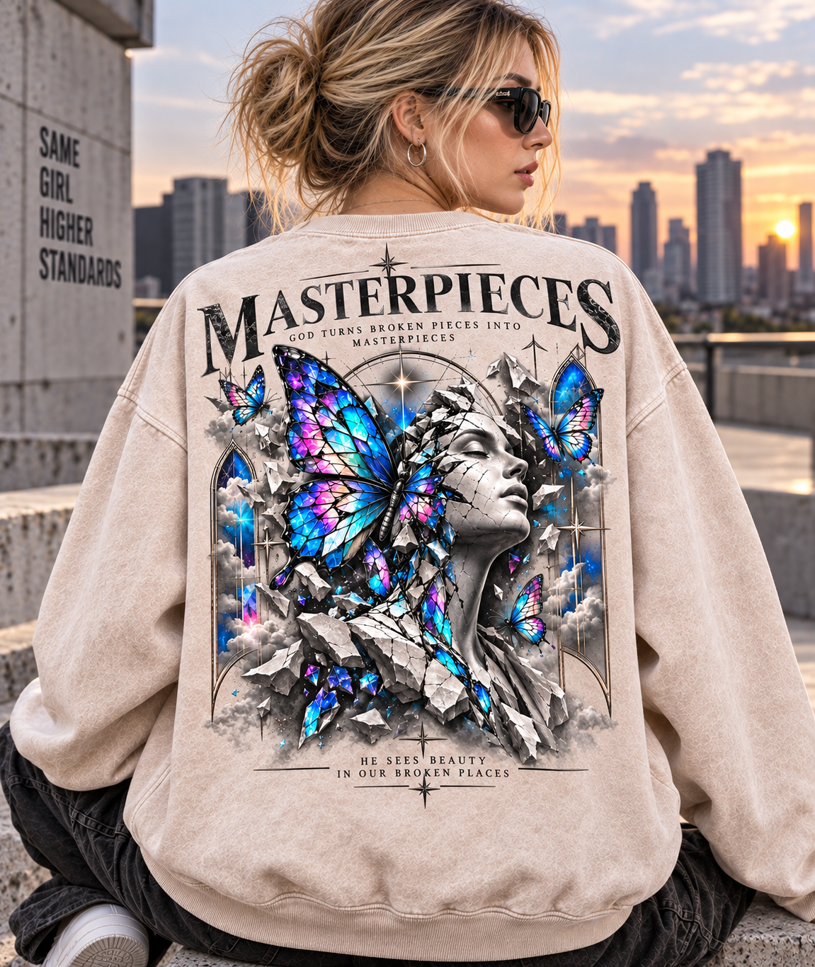 Masterpieces Butterfly Vintage Sweatshirt