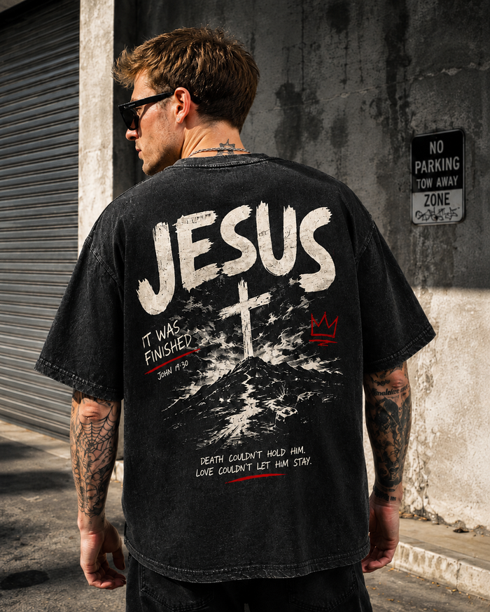 Jesus Vintage Washed Tee – Faith Graphic