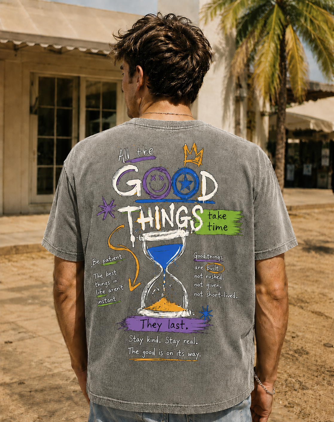 Vintage GOOD THINGS Graphic T-Shirt – Unisex Washed Tee