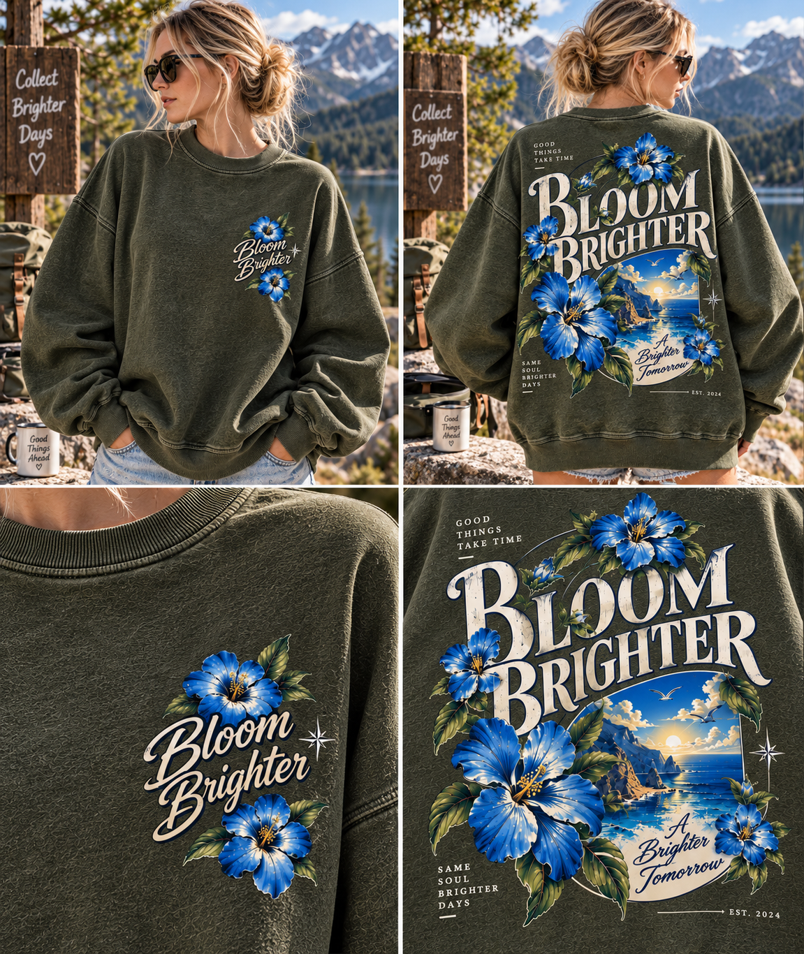 Bloom Brighter Vintage Sweatshirt