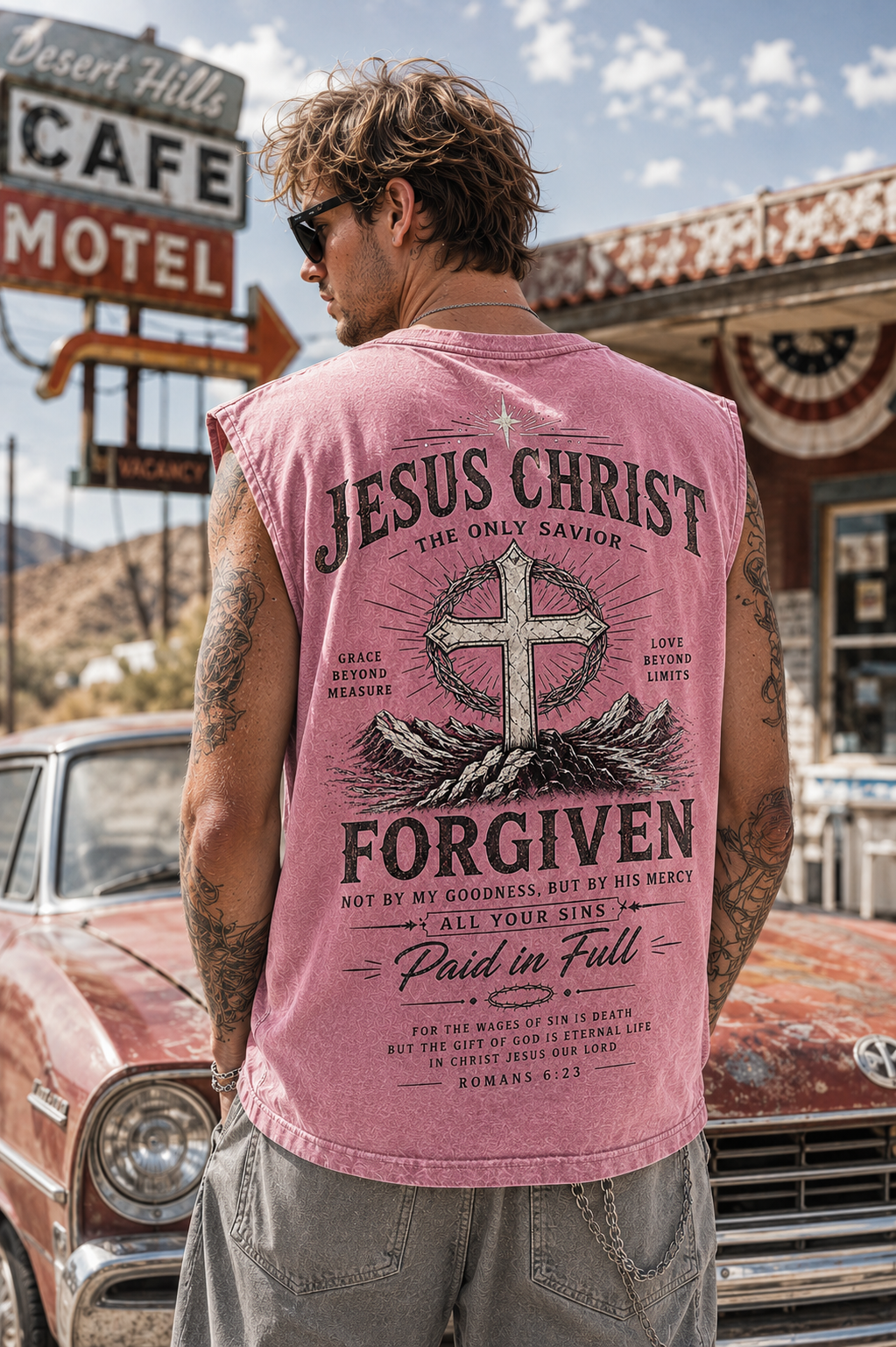 Jesus Christ Forgiven Vintage Wash Tank