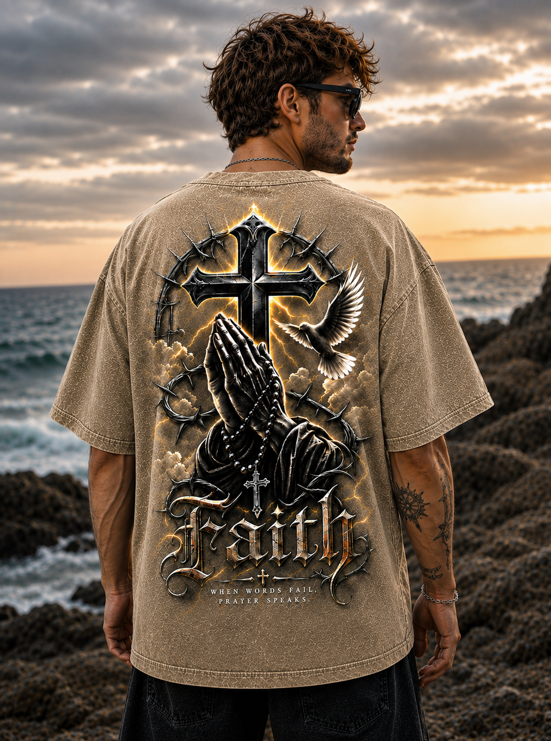 Faith Over Fear Vintage Graphic Tee