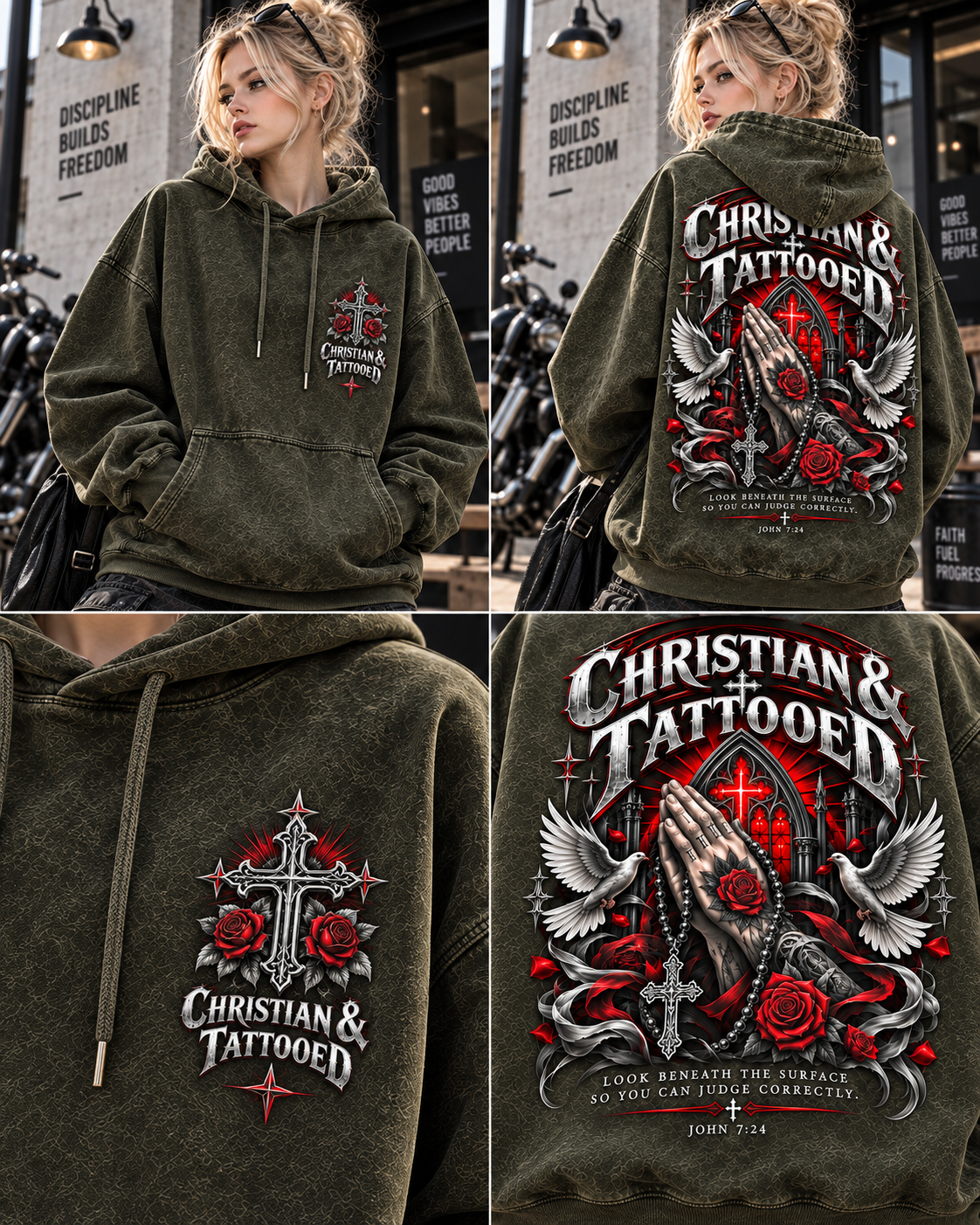 Christian & Tattooed – Vintage Faith Hoodie