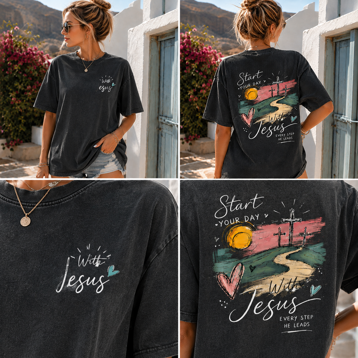 Vintage Jesus Graphic T-Shirt – Faith & Love