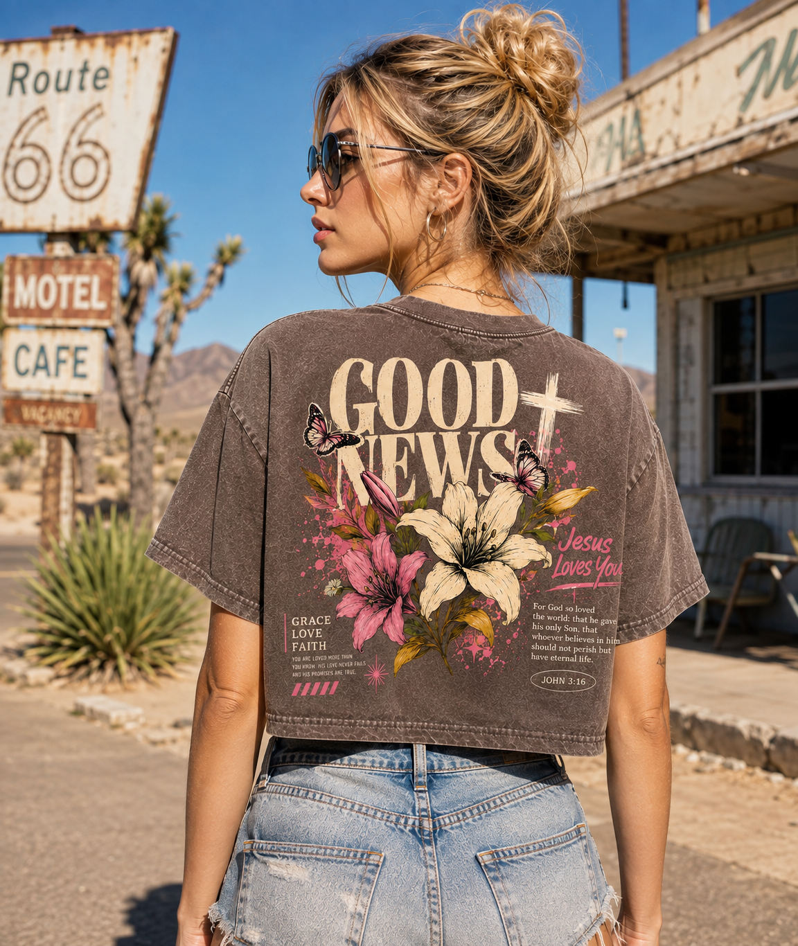 Good News Vintage Crop Top
