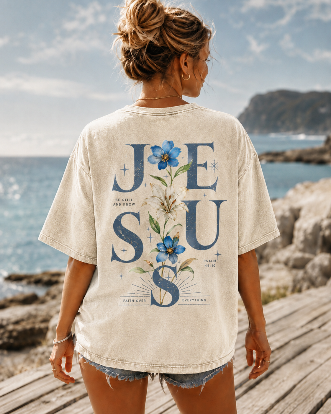Vintage Jesus Floral Graphic Tee