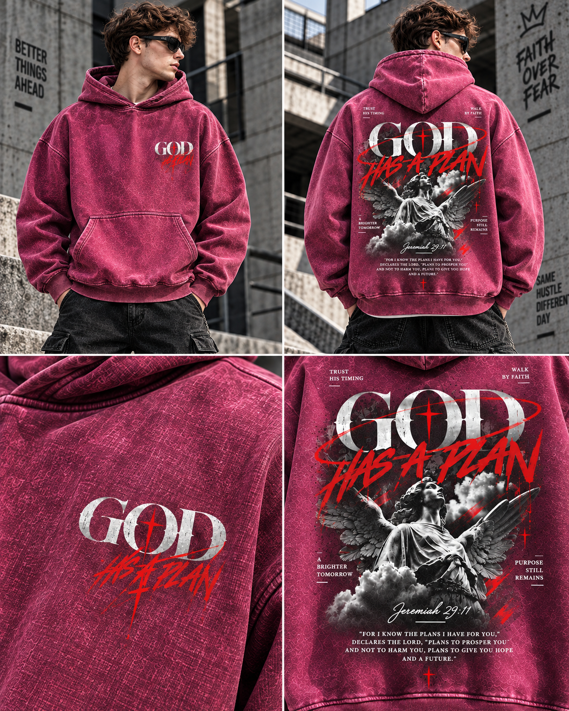 God Has A Plan – Vintage Faith Hoodie