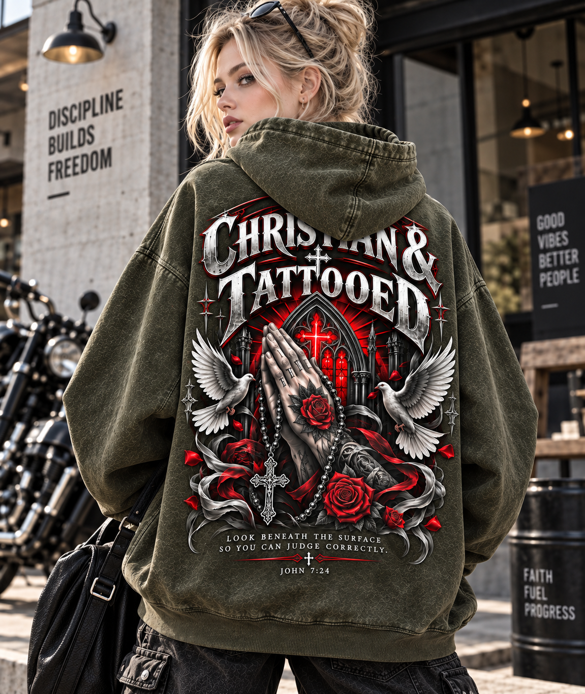 Christian & Tattooed – Vintage Faith Hoodie