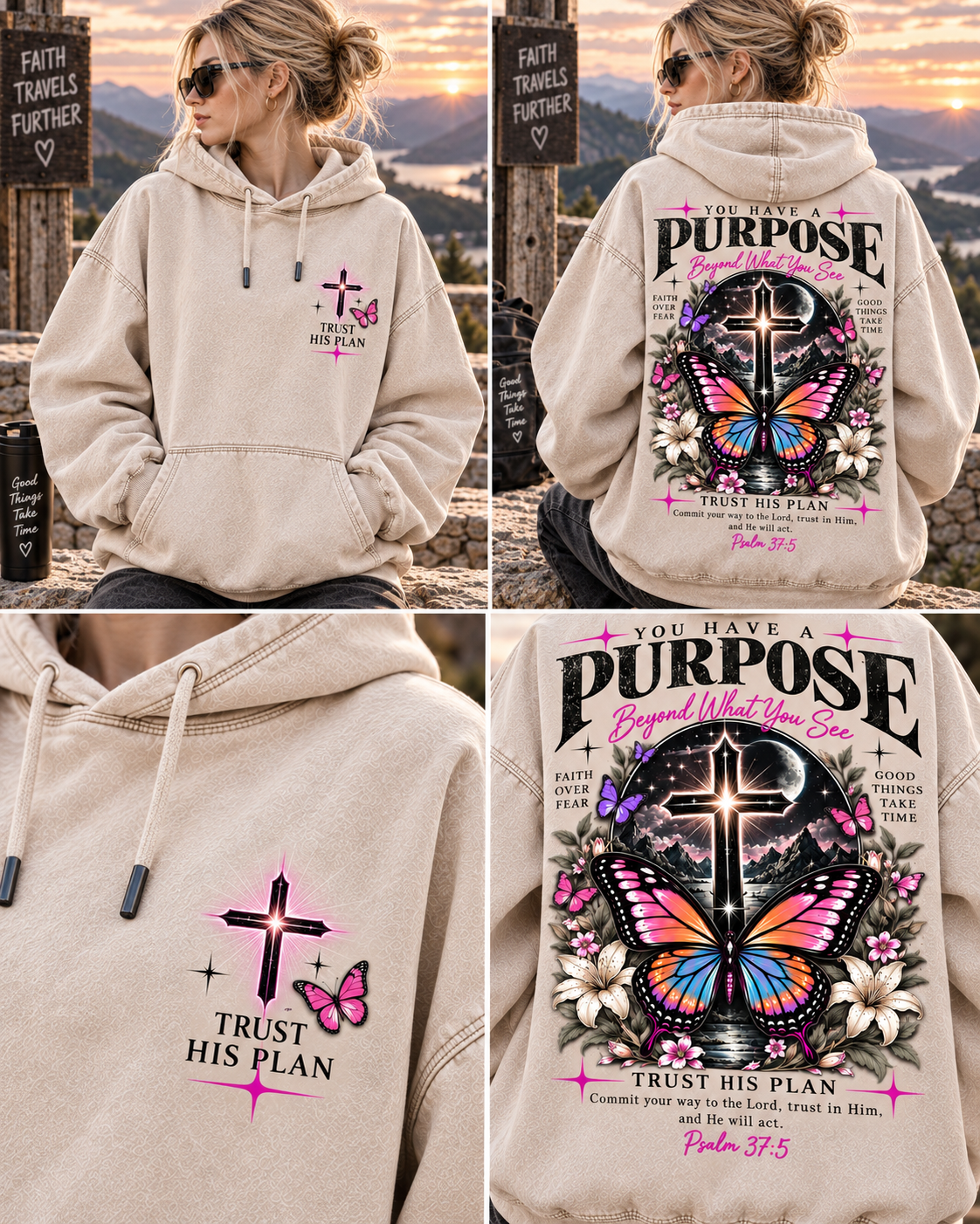 Purpose Faith Hoodie – Vintage Christian Style
