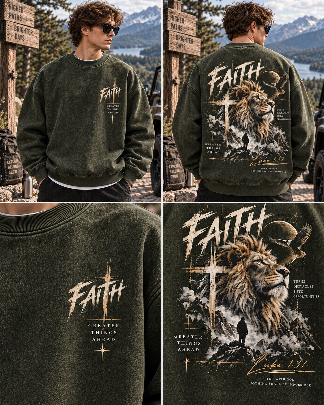 Faith Over Fear – Vintage Faith Sweatshirt