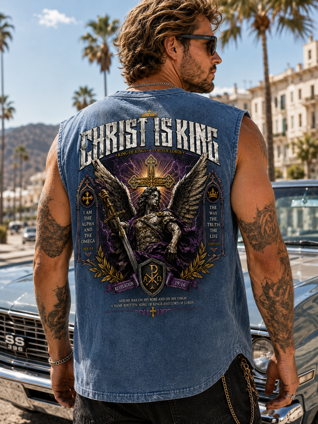 Christ Is King – Washed Black Vintage Tank Top