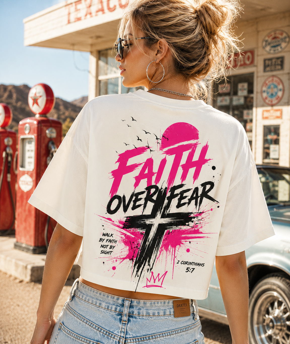 Faith Over Fear – Vintage Faith Crop Tee