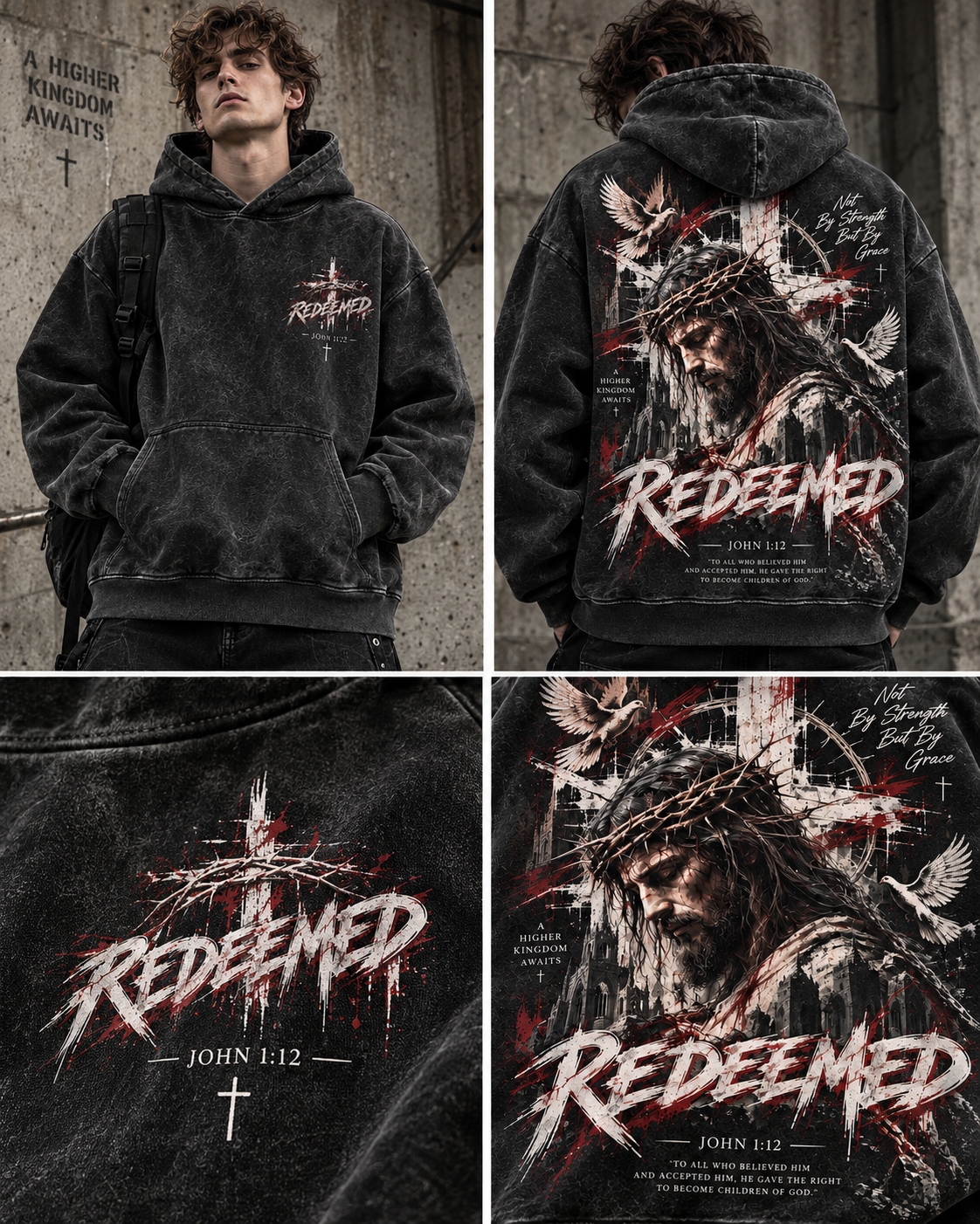 REDEEMED Faith Oversized Hoodie