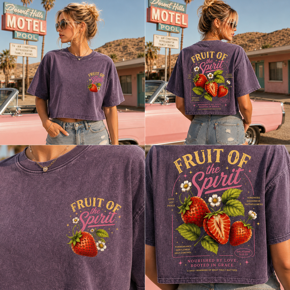 Fruit of the Spirit – Vintage Strawberry Crop Tee