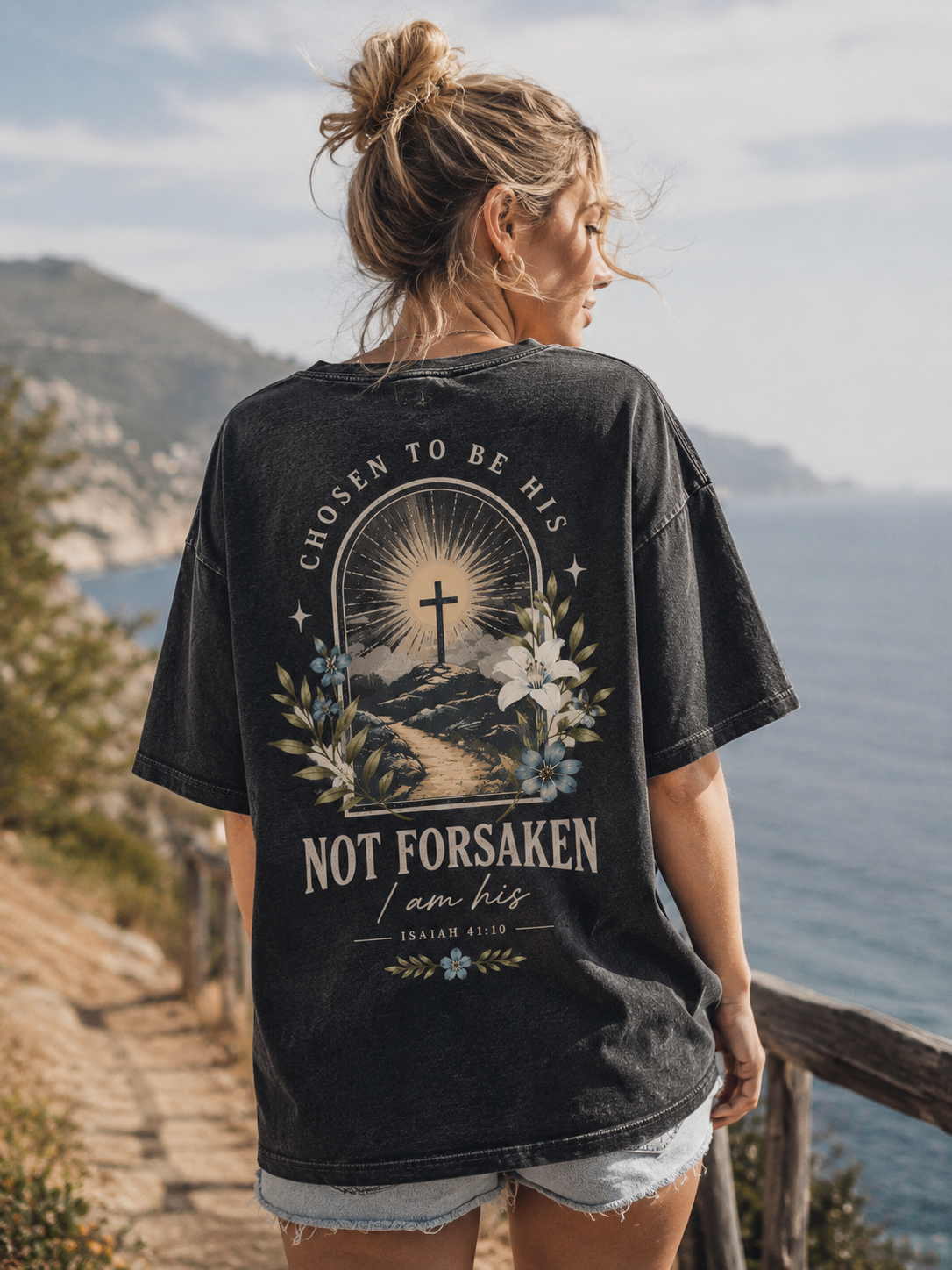Faith Inspired Vintage Oversized T-Shirt – Chosen to Be His