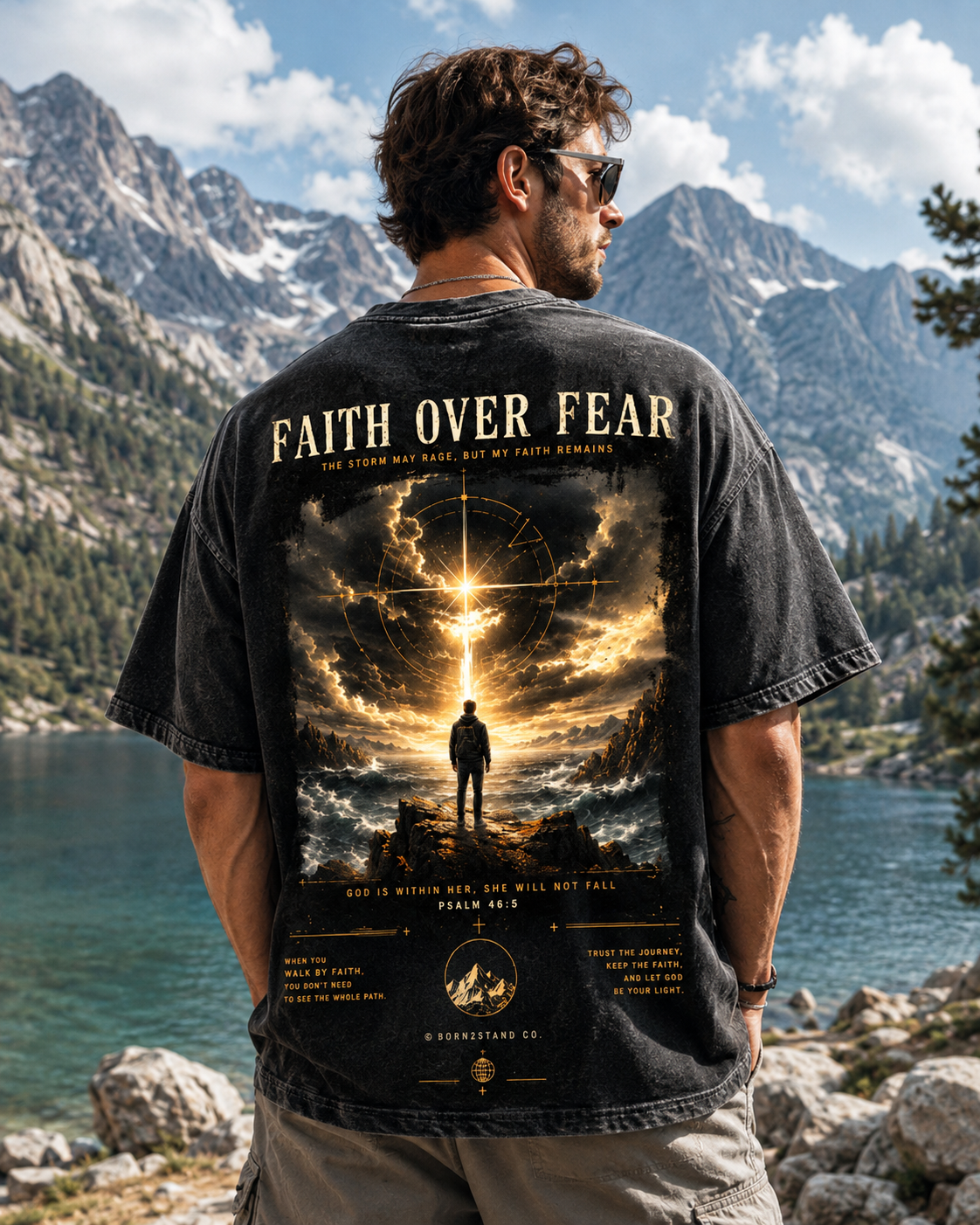 Faith Over Fear Vintage Graphic Tee