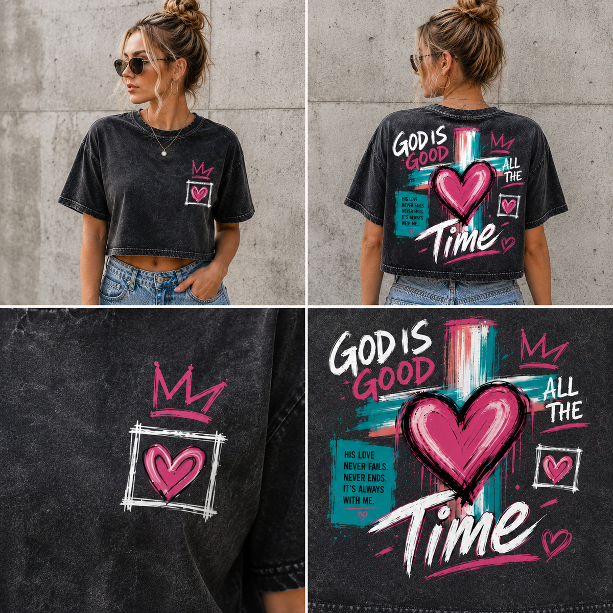 God Is Good – Faith Graphic Crop Top