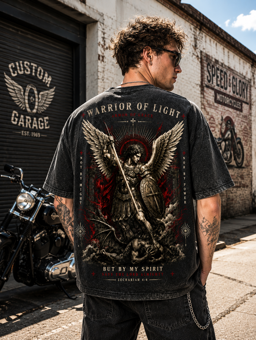 Warrior of Light™ – Vintage Washed Black Graphic Tee