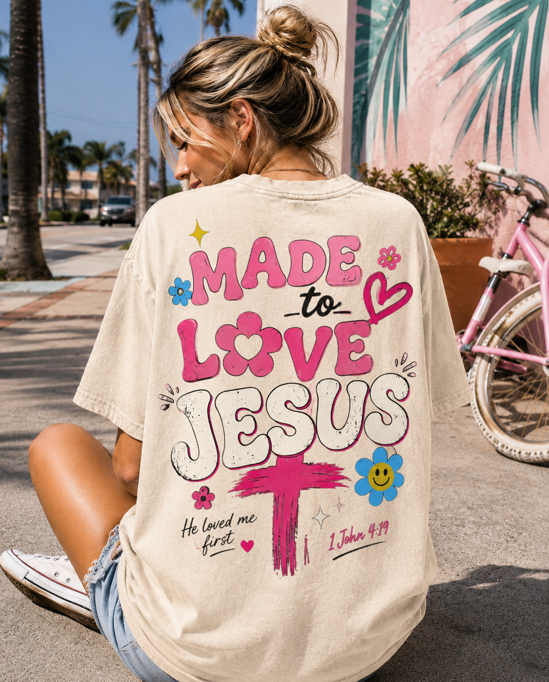 Made to Love Jesus – Vintage Washed Graphic T-Shirt